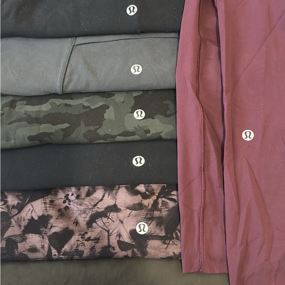 lululemon athletica Leggings - Black, Gray, Purple